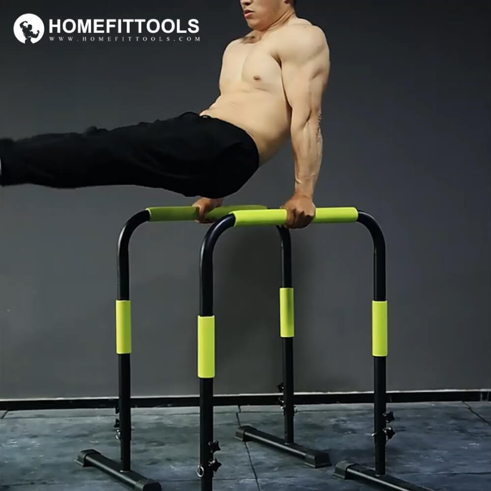 บาร์คู่พกพา ดิฟบาร์ HOMEFITTOOLS DIP BAR รุ่น V3